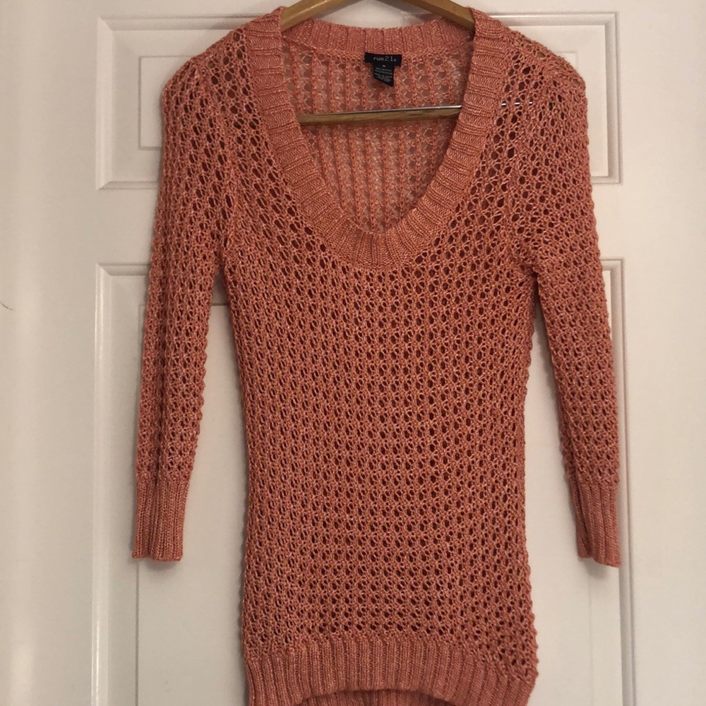 Peach/Coral Colored Sweater
